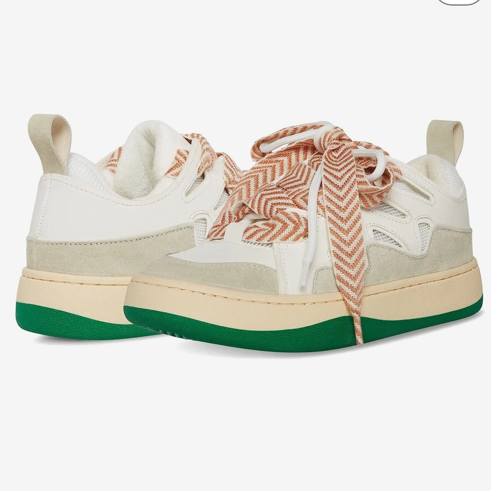 Steve Madden Platform Roaring Sneakers White/Green 5.5 NIB 🔥